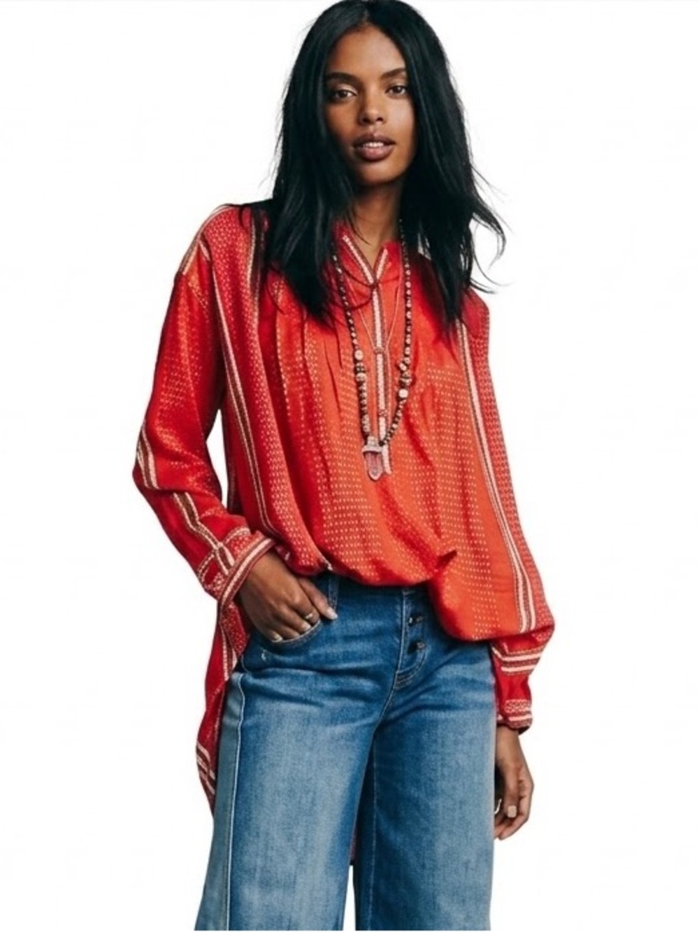 Free People Yarn Dye Lurex Tunic size M